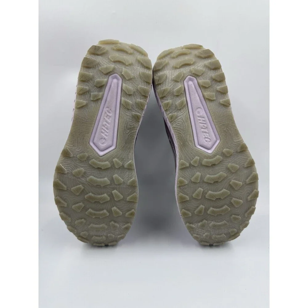Hi-Tec Women Trail Shoe Athletic 7.5 Breathable Mesh, Lace Up, Lilac, Purple